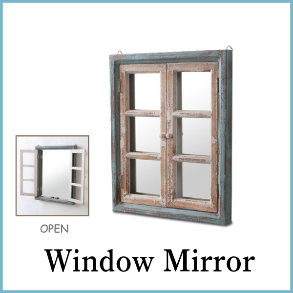 格子状がおしゃれ 窓の形をした鏡petit Monde ウィンドウミラー インテリア雑貨のresort Design