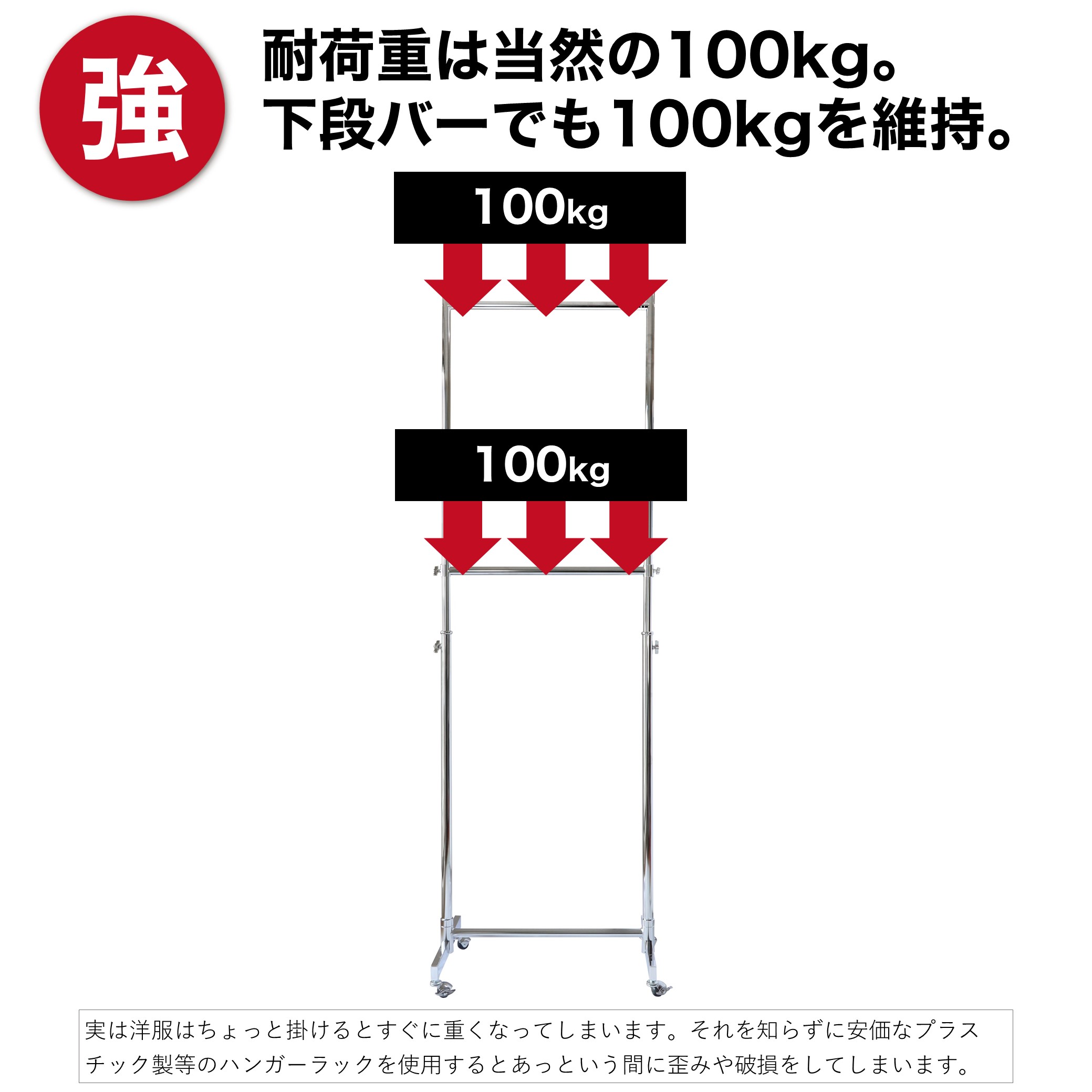 耐荷重は安心の30kg