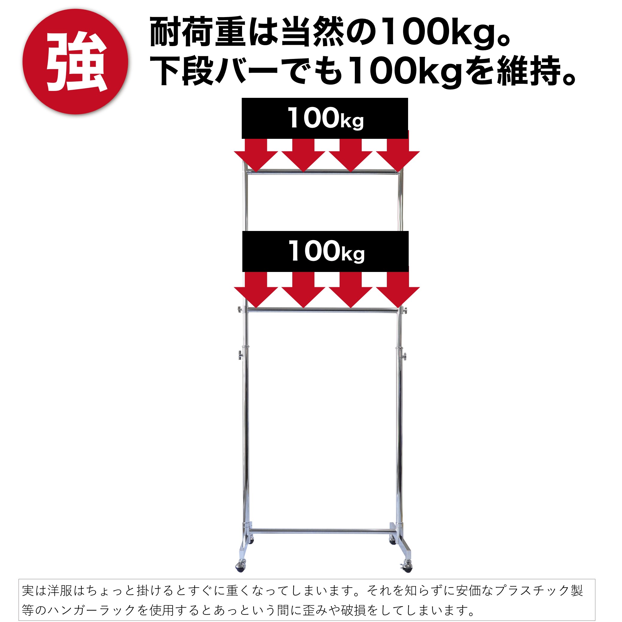 耐荷重は安心の30kg